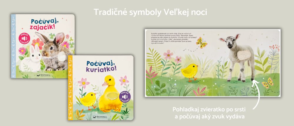 Zvukové knižky, kuriatko, zajačik 